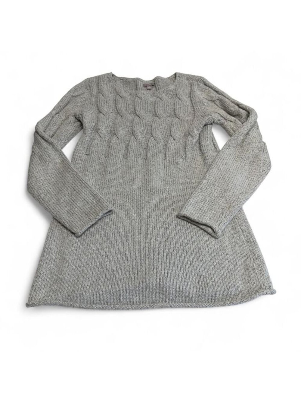 J. Jill Cable Knit Tunic Sweater Women's Small Fall Winter Cozy Minimalist
